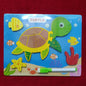 Turtle 3d puzzle with white board wooden plate