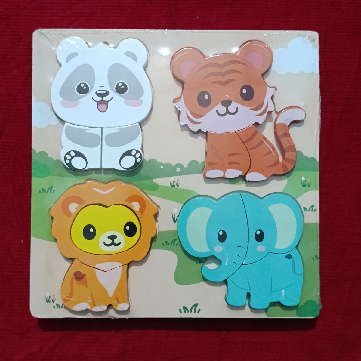 3d puzzles wooden plate (animals)