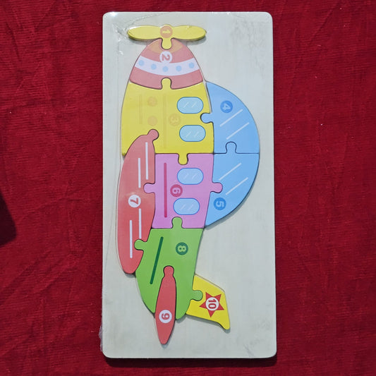 3d Aeroplane puzzle wooden plate