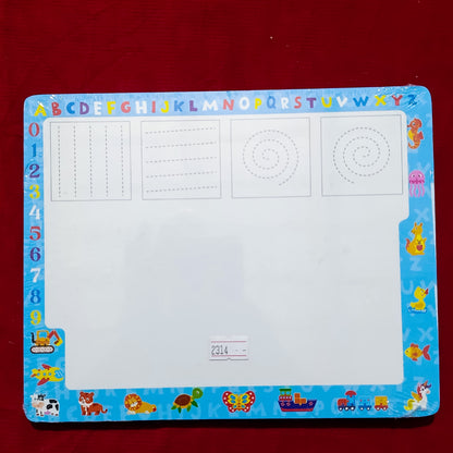 Fish 3d puzzle with white board wooden plate