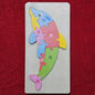 3d Dolphin puzzle wooden plate