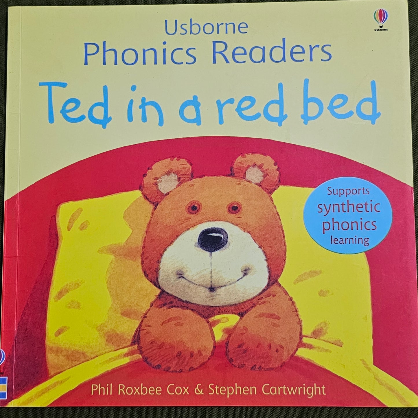 Ted in a red bed (flap)